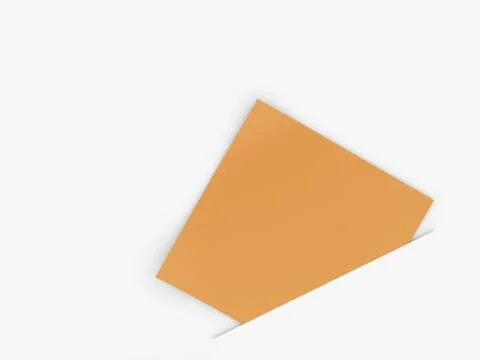 Orange note paper concept isolated on white background Stock Illustration