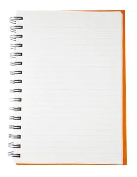 Orange notebook isolated Stock Photos