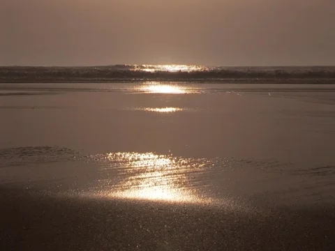 Orange Ocean Stock Footage 490210