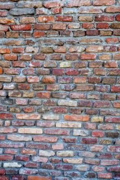 Orange old brick wall Stock Photos