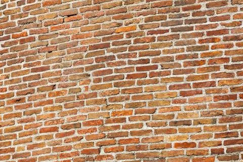 Orange old brick wall Foto stock