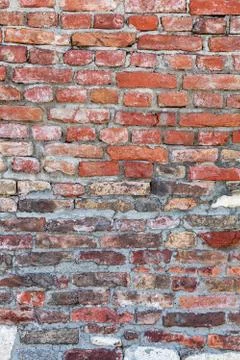 Orange old brick wall Foto stock