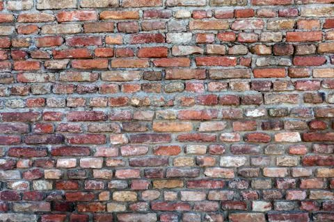 Orange old brick wall Stock Photos