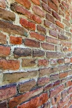 Orange old brick wall Stock Photos