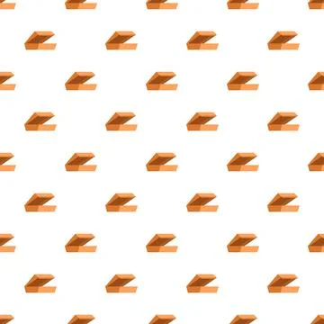 Orange open boxes forming a repeating seamless pattern Stockillustratie