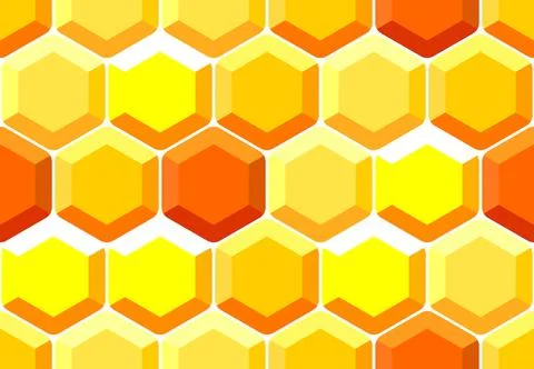 Orange or yellow honeycomb pattern Stock Illustration