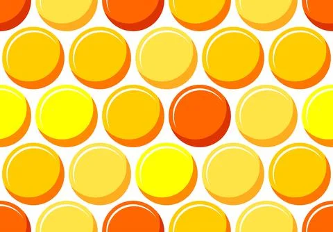 Orange or yellow pattern of balls Stock Illustration