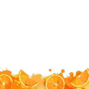 Orange With Orange Blob Stock Illustration