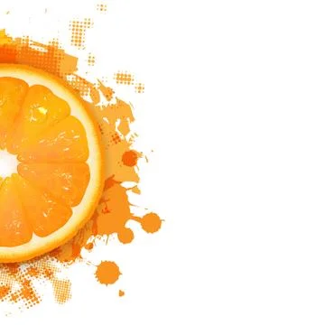 Orange with orange blobs Stock Illustration