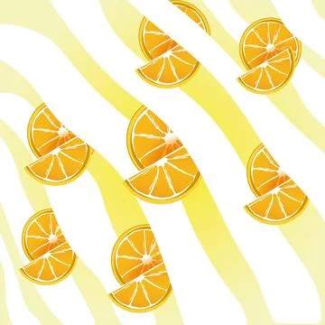 Orange with organic lines pattern Stock Illustration