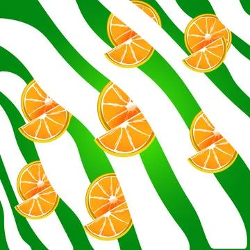 Orange with organic lines pattern Stock Illustration