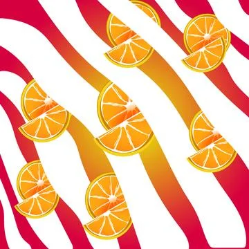 Orange with organic lines pattern Stock Illustration
