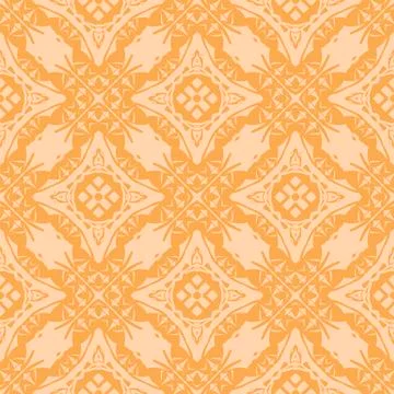 Orange Ornamental Seamless Line Pattern Stockillustratie