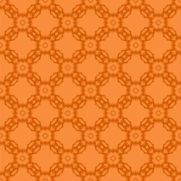 Orange Ornamental Seamless Line Pattern Illustrazione stock