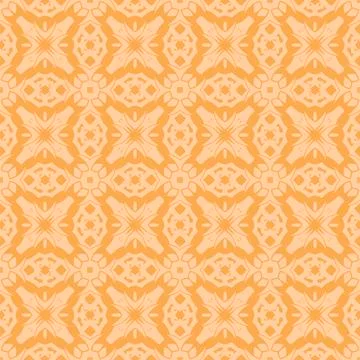 Orange Ornamental Seamless Line Pattern Illustrazione stock