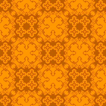 Orange Ornamental Seamless Line Pattern Illustrazione stock
