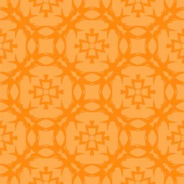Orange Ornamental Seamless Line Pattern Illustrazione stock