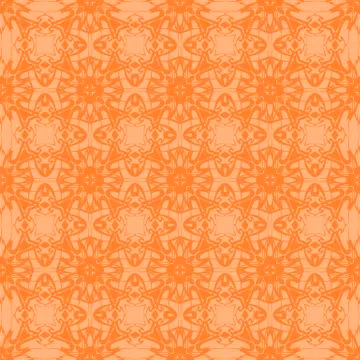 Orange Ornamental Seamless Line Pattern Illustrazione stock