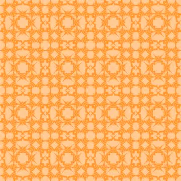 Orange Ornamental Seamless Line Pattern 스톡 일러스트