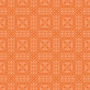 Orange Ornamental Seamless Line Pattern イラスト素材