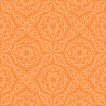 Orange Ornamental Seamless Line Pattern Illustrazione stock