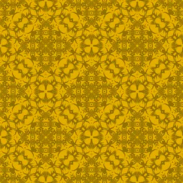 Orange Ornamental Seamless Line Pattern Illustrazione stock