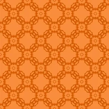 Orange Ornamental Seamless Line Pattern Illustrazione stock