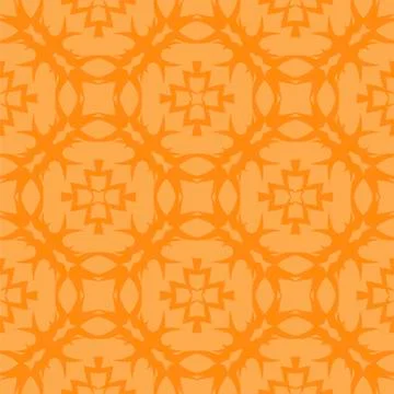 Orange Ornamental Seamless Line Pattern Illustrazione stock