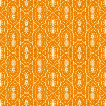 Orange Ornamental Seamless Pattern. Endless Texture. Oriental Geometric Ornament Illustrazione stock