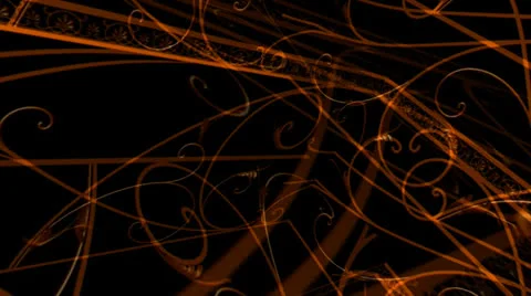 Orange Ornaments Motion Mapping Stockbeeldmateriaal 24720807