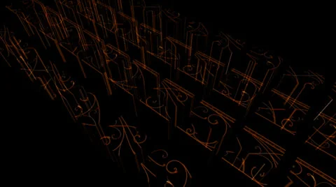 Orange Ornaments Motion Mapping Stock Footage 24720830