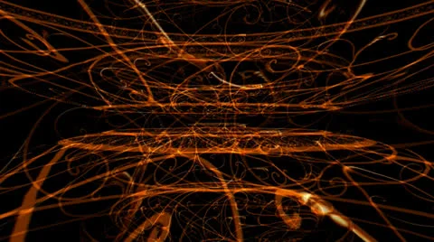 Orange Ornaments Motion Mapping Видео 24720988