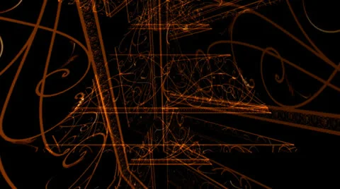 Orange Ornaments Motion Mapping Stock Footage 24721040