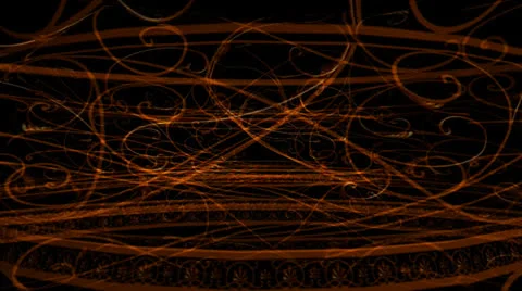 Orange Ornaments Motion Mapping Stock Footage 24721100