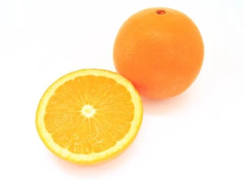 Orange over white background Stock Photos