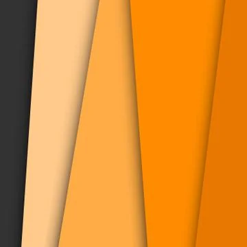 Orange overlap layer paper material design Stock-Illustration
