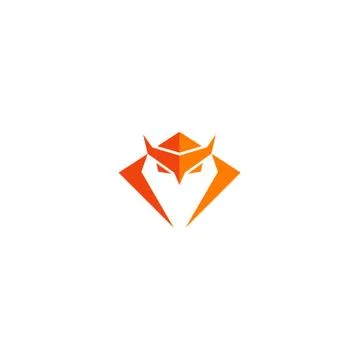 Orange owl Stock Illustration