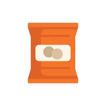 Orange pack of round crackers for appetizer Stock Illustration