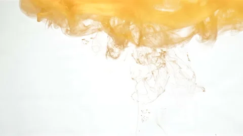 Orange paint cloud in water Stock Footage 165500606