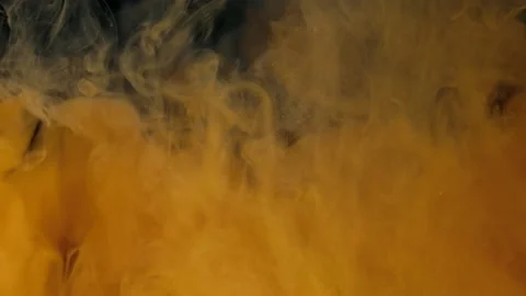 Orange paint dissolving as cloud 動画素材 168053621