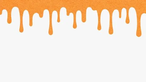 Orange paint drip from textured paper isolated on white background with cop.. イラスト素材