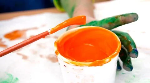 Orange paint Stock Photos