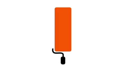 Orange Paint Roller Tool Icon Stock Footage 335575133