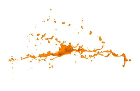 Orange paint splash Stock Photos
