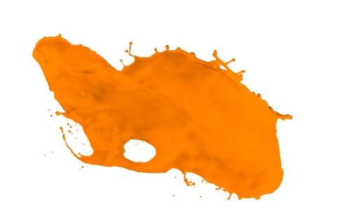 Orange paint splash Stock Photos