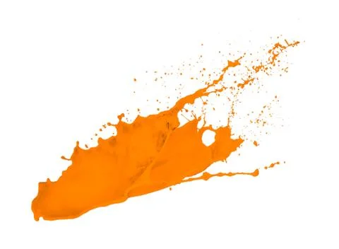 Orange paint splash Stock Photos