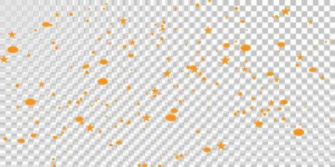 Orange paint splatters on transparent background Stock Illustration