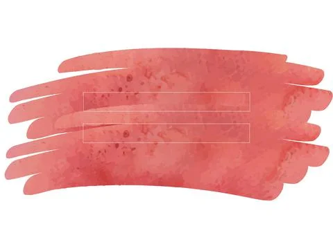 Orange paint strokes with two rectangular frames and copy space on white Stock Illustration