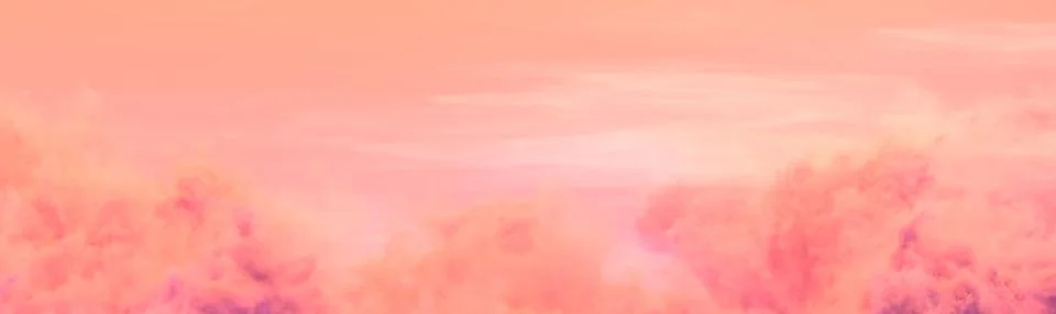 Orange panoramic clouds sunrise backdrop . cgi nature 3D illustration 库存插图