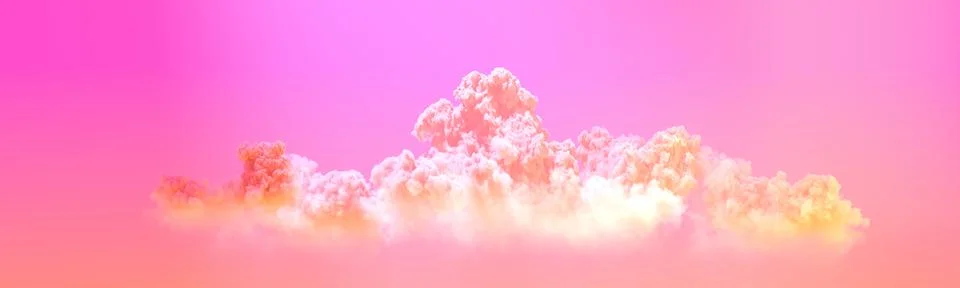 Orange panoramic cumulus sundown backdrop 스톡 일러스트